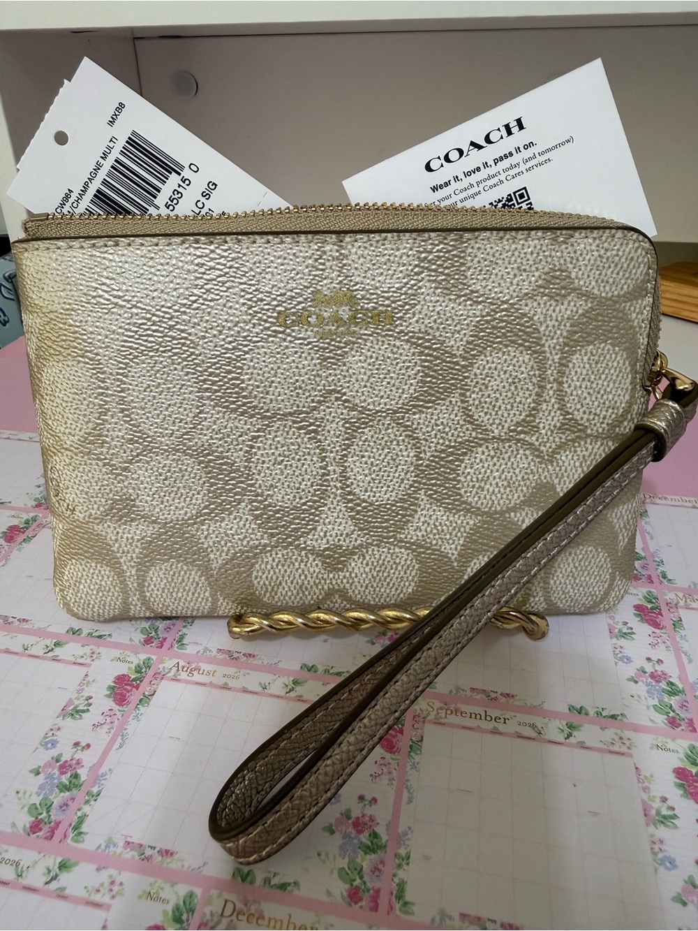 COACH Fiona Zip Corner Pouch/Wristlet